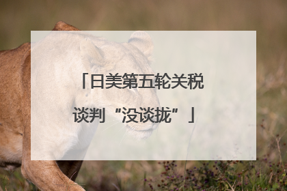 日美第五轮关税谈判“没谈拢”