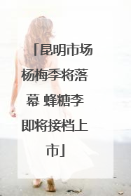 昆明市场杨梅季将落幕 蜂糖李即将接档上市