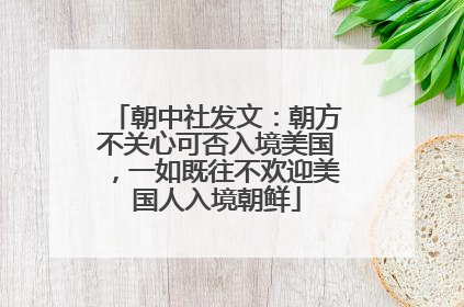 朝中社发文：朝方不关心可否入境美国，一如既往不欢迎美国人入境朝鲜