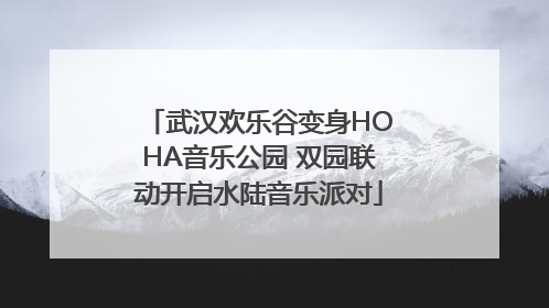 武汉欢乐谷变身HOHA音乐公园 双园联动开启水陆音乐派对