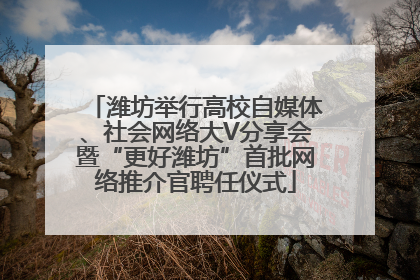 潍坊举行高校自媒体、社会网络大V分享会暨“更好潍坊”首批网络推介官聘任仪式