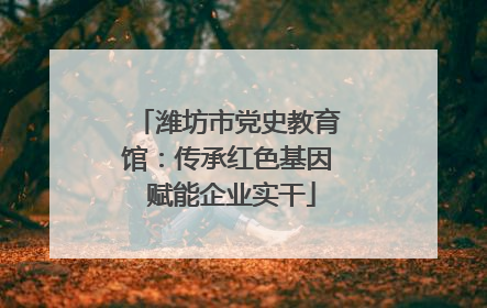 潍坊市党史教育馆：传承红色基因 赋能企业实干