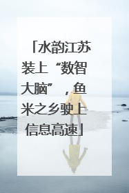 水韵江苏装上“数智大脑”，鱼米之乡驶上信息高速