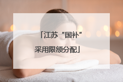 江苏“国补”采用限额分配