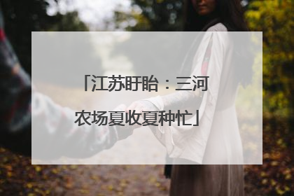 江苏盱眙：三河农场夏收夏种忙