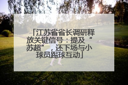 江苏省省长调研释放关键信号：提及“苏超”，还下场与小球员踢球互动