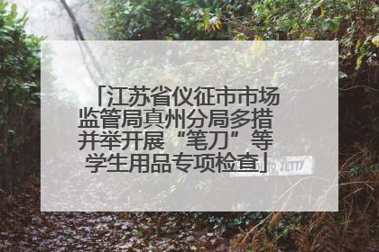 江苏省仪征市市场监管局真州分局多措并举开展“笔刀”等学生用品专项检查