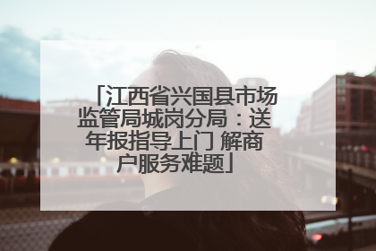 江西省兴国县市场监管局城岗分局：送年报指导上门 解商户服务难题