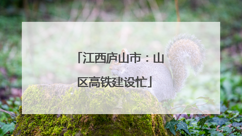 江西庐山市：山区高铁建设忙