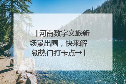 河南数字文旅新场景出圈，快来解锁热门打卡点→