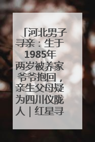 河北男子寻亲：生于1985年两岁被养家爷爷抱回，亲生父母疑为四川仪陇人｜红星寻人