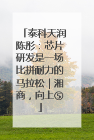 泰科天润陈彤：芯片研发是一场比拼耐力的马拉松｜湘商，向上⑤