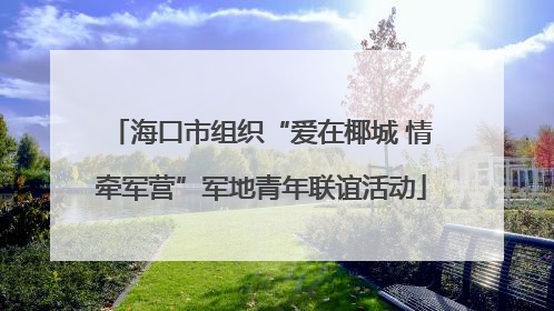 海口市组织“爱在椰城 情牵军营”军地青年联谊活动