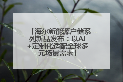 海尔新能源户储系列新品发布：以AI+定制化适配全球多元场景需求