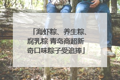 海虾粽、养生粽、腐乳粽 青岛商超新奇口味粽子受追捧