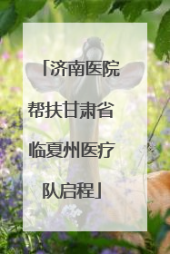 济南医院帮扶甘肃省临夏州医疗队启程