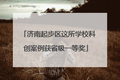 济南起步区这所学校科创案例获省级一等奖