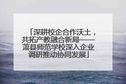 深耕校企合作沃土，共拓产教融合新局——萧县师范学校深入企业调研推动协同发展