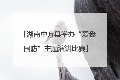 湖南中方县举办“爱我国防”主题演讲比赛