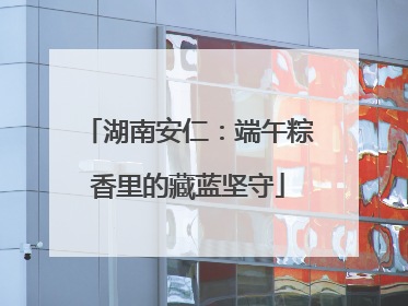 湖南安仁：端午粽香里的藏蓝坚守