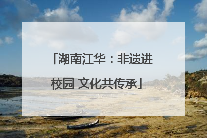 湖南江华：非遗进校园 文化共传承
