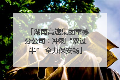 湖南高速集团常德分公司：冲刺“双过半” 全力保安畅
