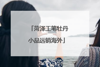 菏泽工笔牡丹小品远销海外