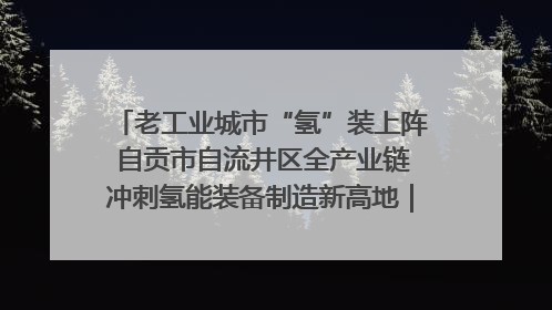 老工业城市“氢”装上阵 自贡市自流井区全产业链冲刺氢能装备制造新高地｜美好生活有“盐”味