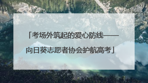 考场外筑起的爱心防线——向日葵志愿者协会护航高考