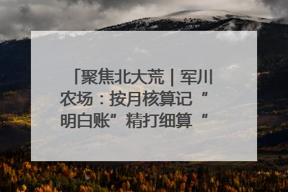 聚焦北大荒｜军川农场：按月核算记“明白账”精打细算“过紧日子”