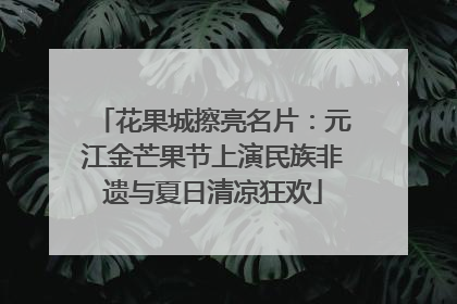 花果城擦亮名片：元江金芒果节上演民族非遗与夏日清凉狂欢