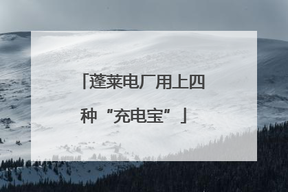 蓬莱电厂用上四种“充电宝”