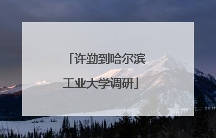 许勤到哈尔滨工业大学调研