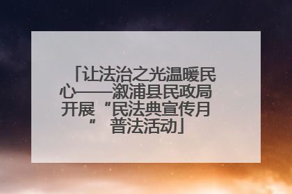 让法治之光温暖民心——溆浦县民政局开展“民法典宣传月” 普法活动