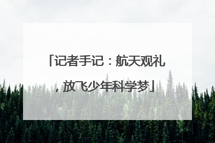 记者手记：航天观礼，放飞少年科学梦