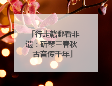 行走赣鄱看非遗：斫琴三春秋 古音传千年
