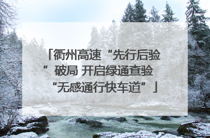 衢州高速“先行后验”破局 开启绿通查验“无感通行快车道”