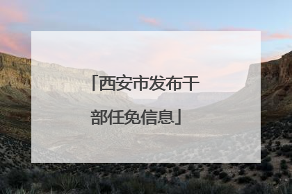 西安市发布干部任免信息