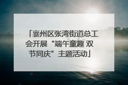 襄州区张湾街道总工会开展“端午童趣 双节同庆”主题活动