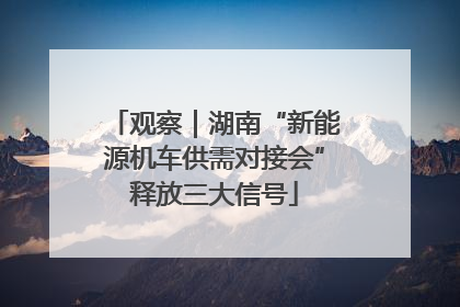 观察｜湖南“新能源机车供需对接会”释放三大信号