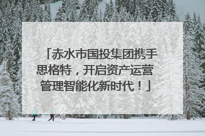 赤水市国投集团携手思格特，开启资产运营管理智能化新时代！