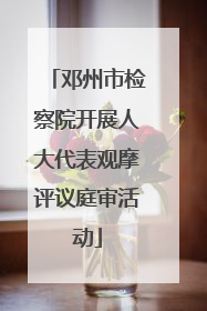 邓州市检察院开展人大代表观摩评议庭审活动