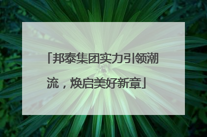邦泰集团实力引领潮流，焕启美好新章