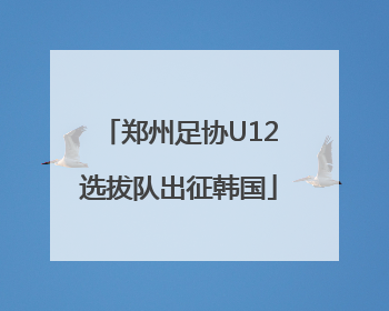 郑州足协U12选拔队出征韩国