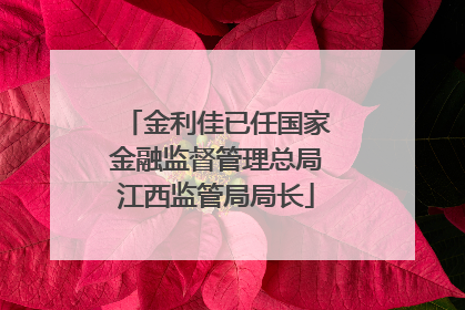 金利佳已任国家金融监督管理总局江西监管局局长