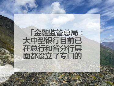 金融监管总局：大中型银行目前已在总行和省分行层面都设立了专门的科技金融部门
