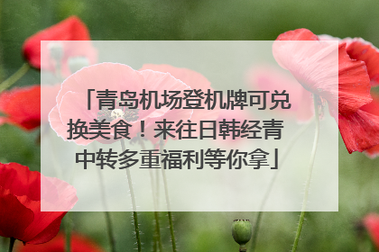 青岛机场登机牌可兑换美食！来往日韩经青中转多重福利等你拿