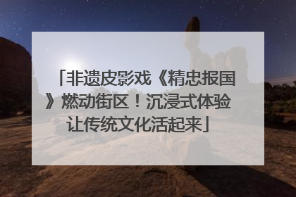 非遗皮影戏《精忠报国》燃动街区！沉浸式体验让传统文化活起来