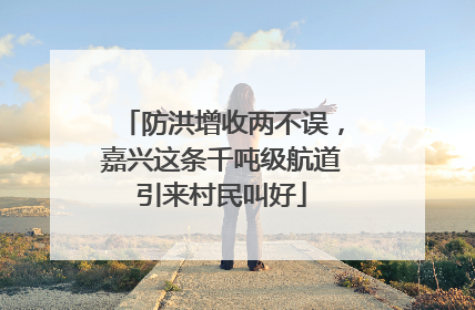 防洪增收两不误，嘉兴这条千吨级航道引来村民叫好