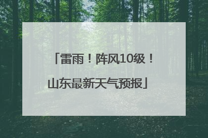 雷雨！阵风10级！山东最新天气预报